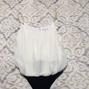 Double Zero brand body suit; off white; Size S
